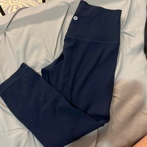 navy blue lululemon 25 inch size 6 leggings